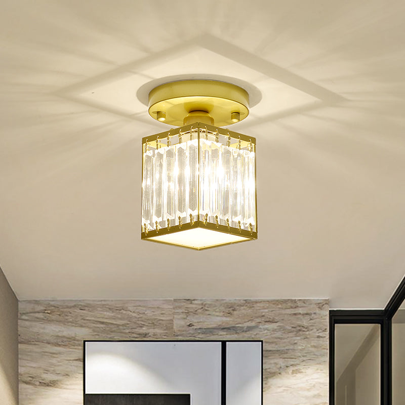 Crystal Foyer Ceiling Light | Modern Semi-Flush Design 0