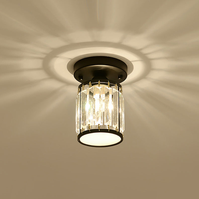 Crystal Foyer Ceiling Light | Modern Semi-Flush Design 1