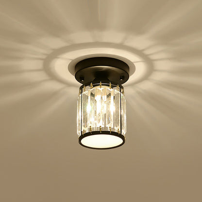 Crystal Foyer Ceiling Light | Modern Semi-Flush Design 1