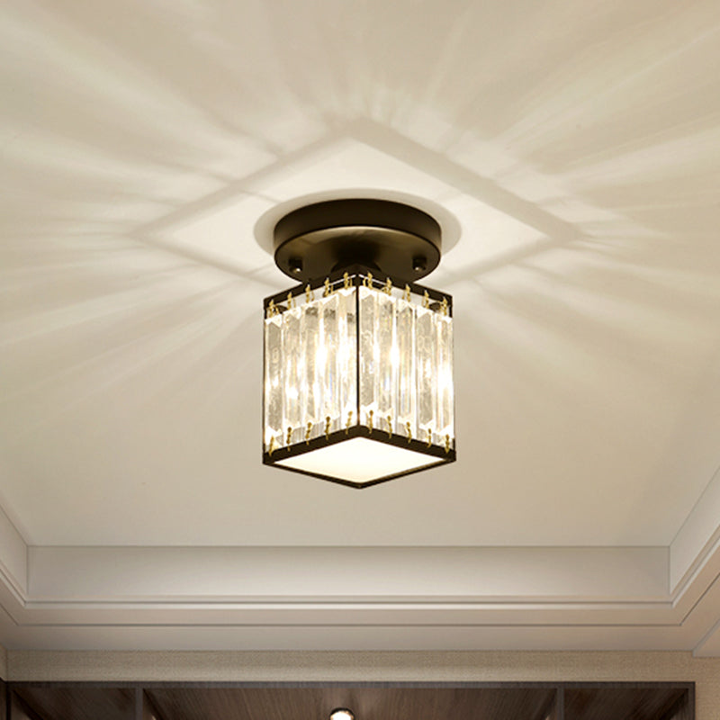 Crystal Foyer Ceiling Light | Modern Semi-Flush Design 2