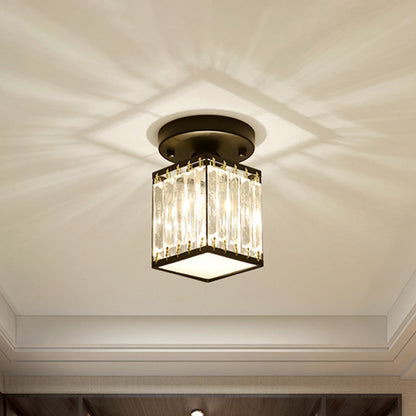 Crystal Foyer Ceiling Light | Modern Semi-Flush Design 2
