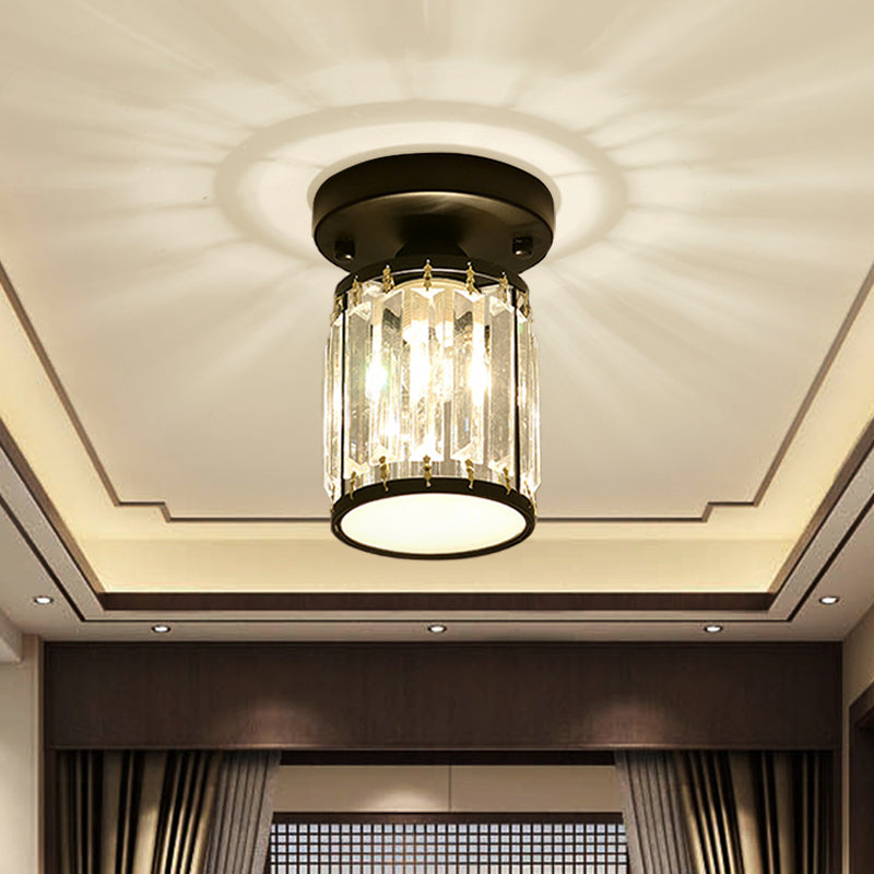 Crystal Foyer Ceiling Light | Modern Semi-Flush Design 4