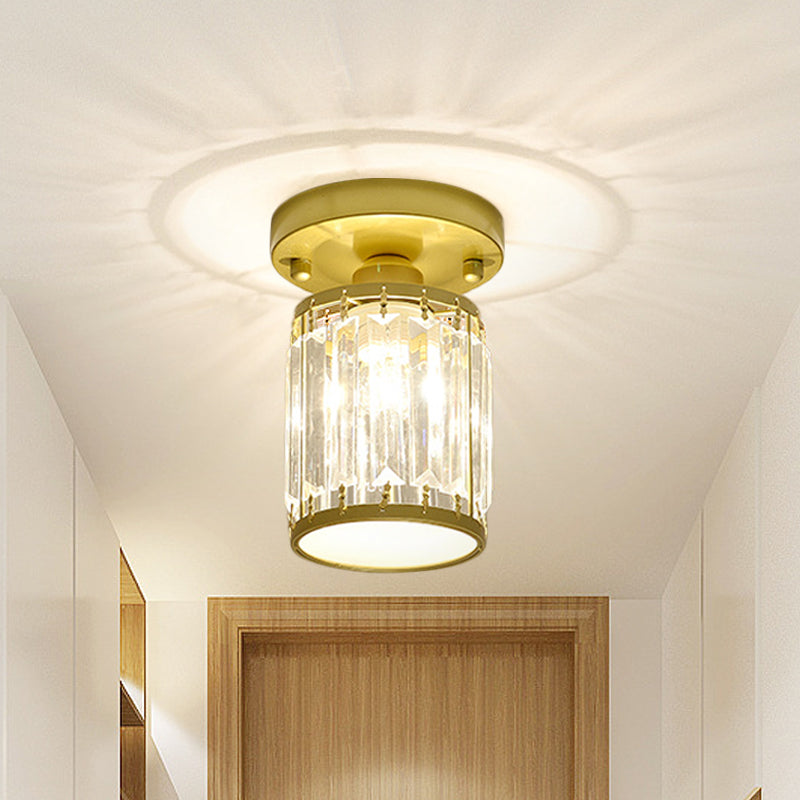 Crystal Foyer Ceiling Light | Modern Semi-Flush Design 5