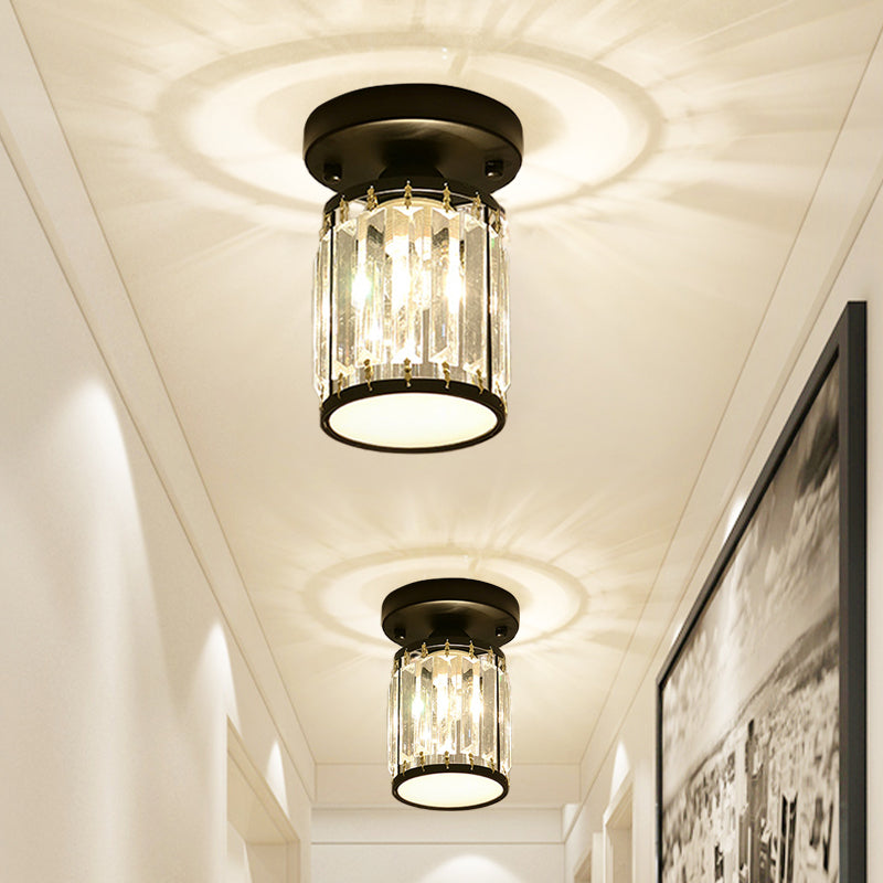Crystal Foyer Ceiling Light | Modern Semi-Flush Design 6