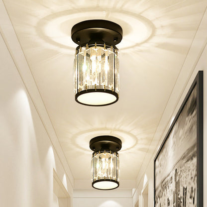 Crystal Foyer Ceiling Light | Modern Semi-Flush Design 6