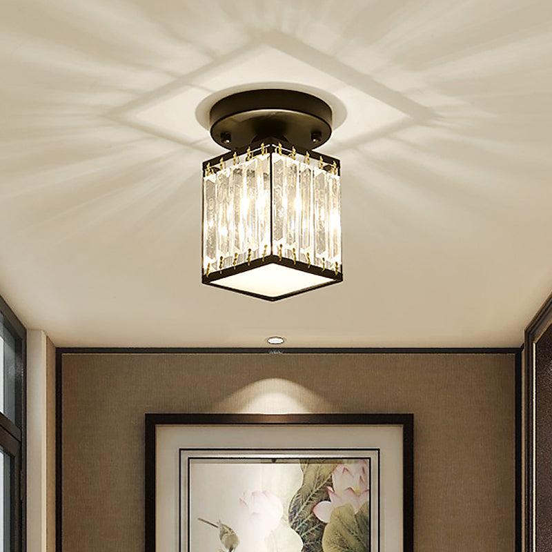 Crystal Foyer Ceiling Light | Modern Semi-Flush Design 8