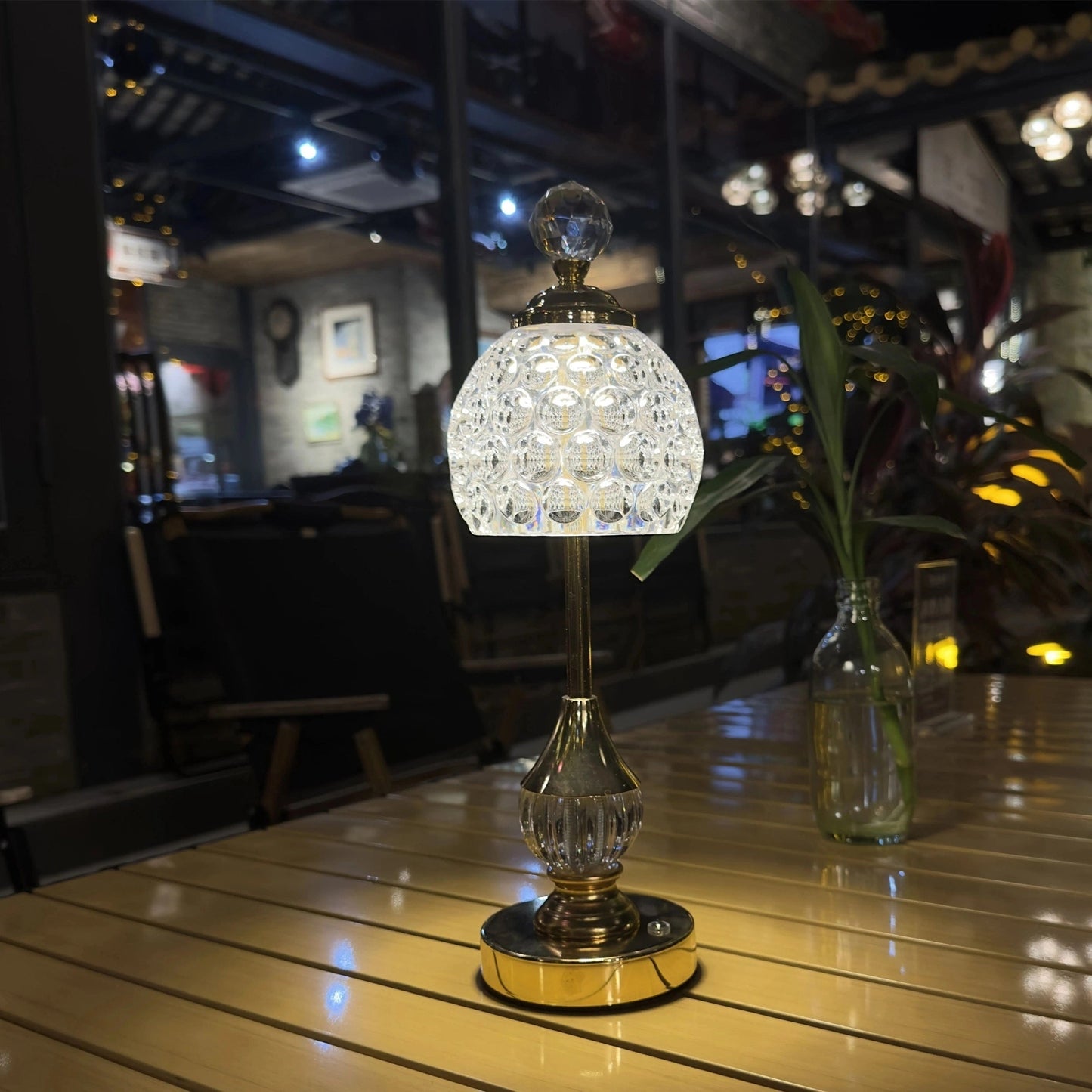 Crystal Touch Table Lamp | Rechargeable LED Bedside Light 1