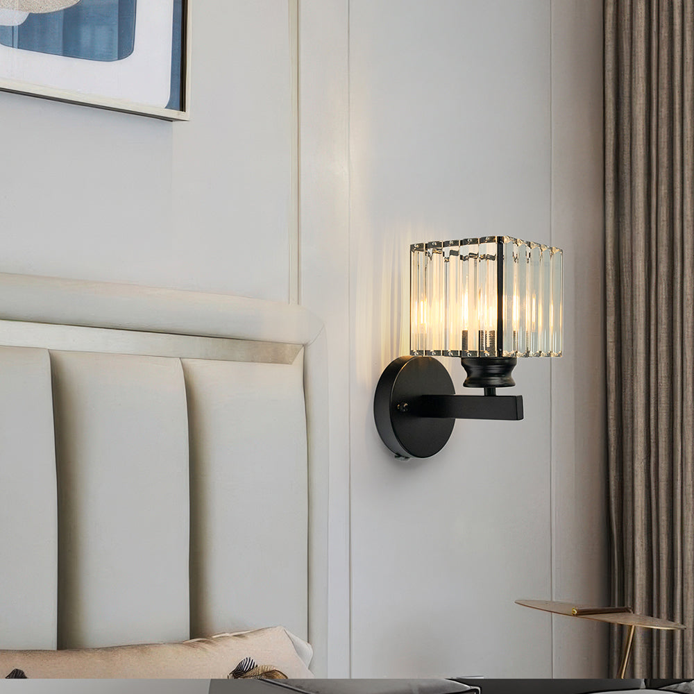 Crystal Wall Light | Modern Glass & Iron Sconce 3