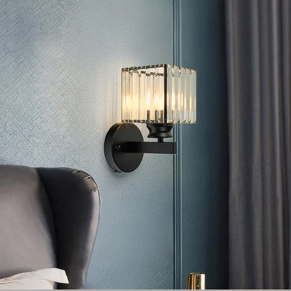 Crystal Wall Light | Modern Glass & Iron Sconce 5
