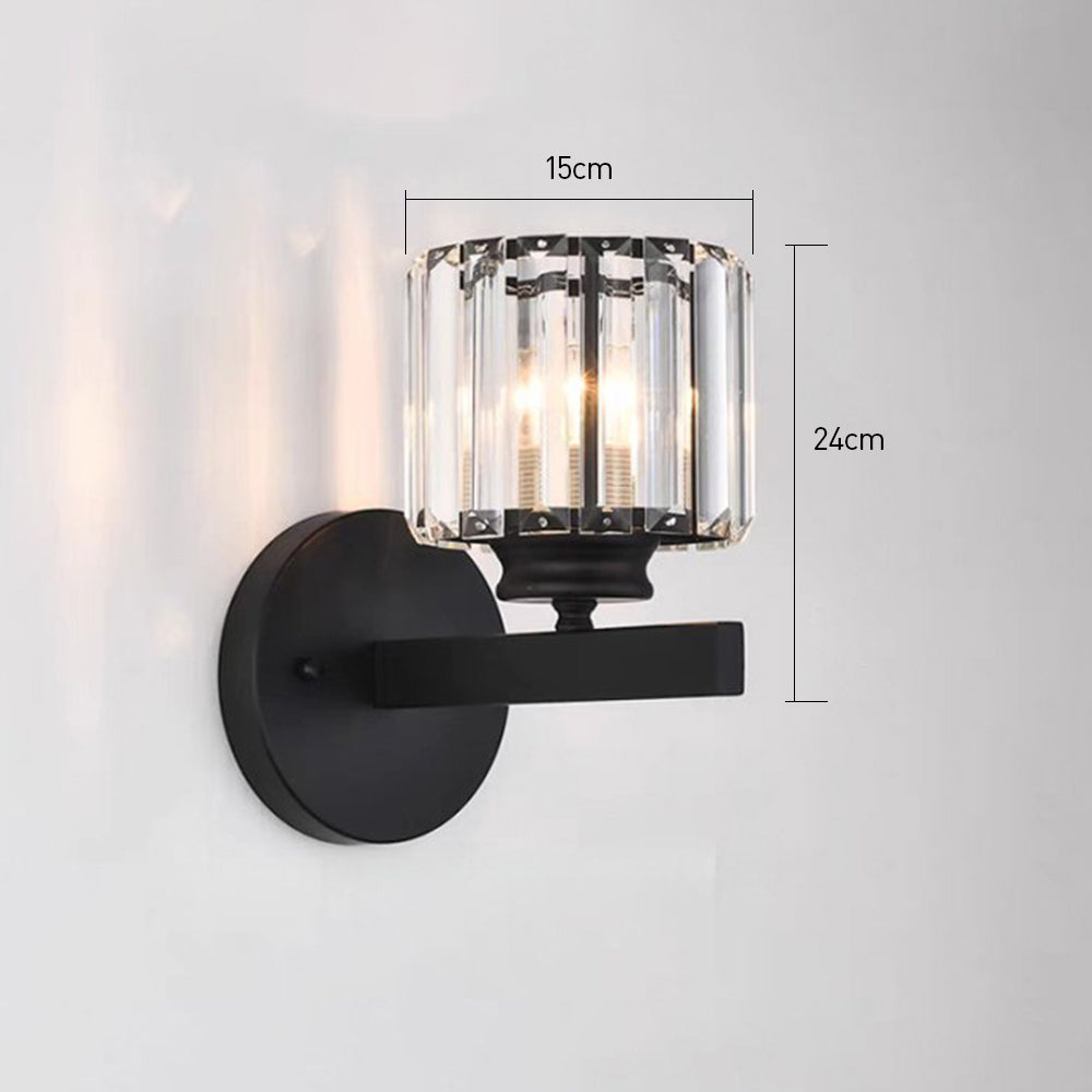 Crystal Wall Light | Modern Glass & Iron Sconce 6