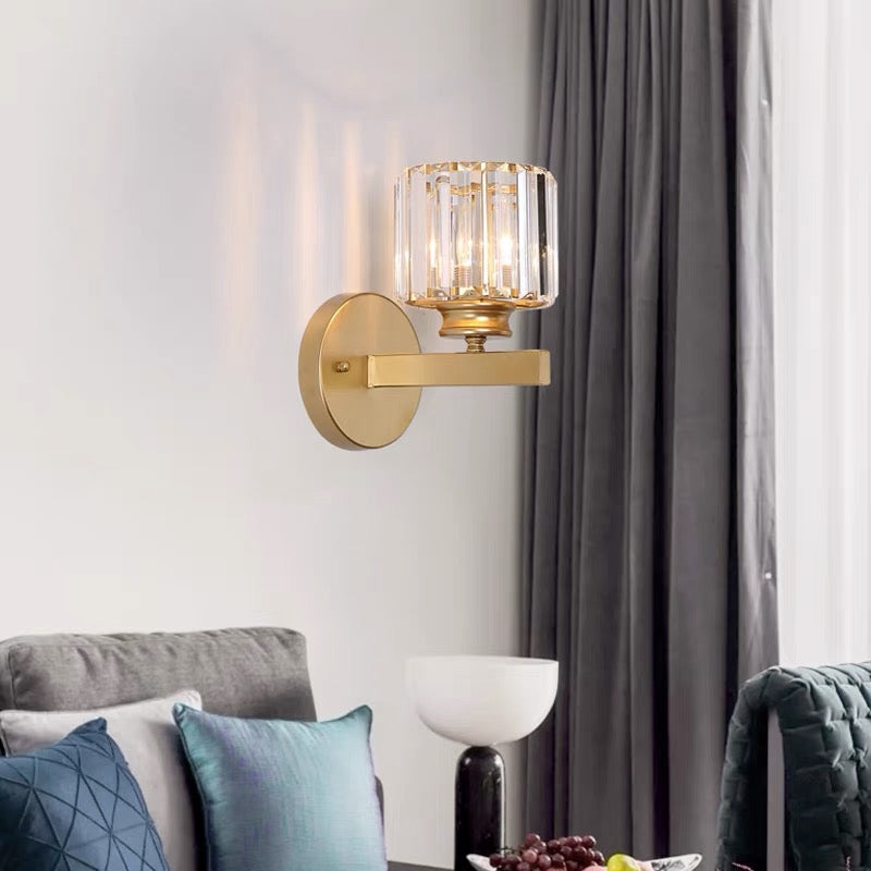 Crystal Wall Light | Modern Glass & Iron Sconce 8