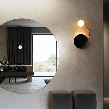 Designer Glass Wall Lamp | Modern Round Spherical Metal Light 2
