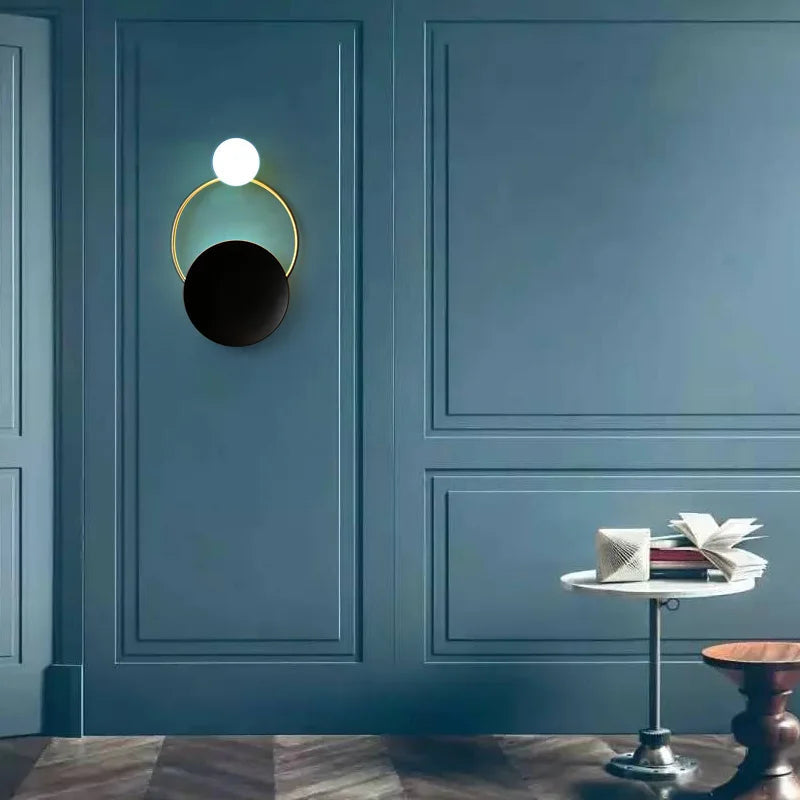 Designer Glass Wall Lamp | Modern Round Spherical Metal Light 3