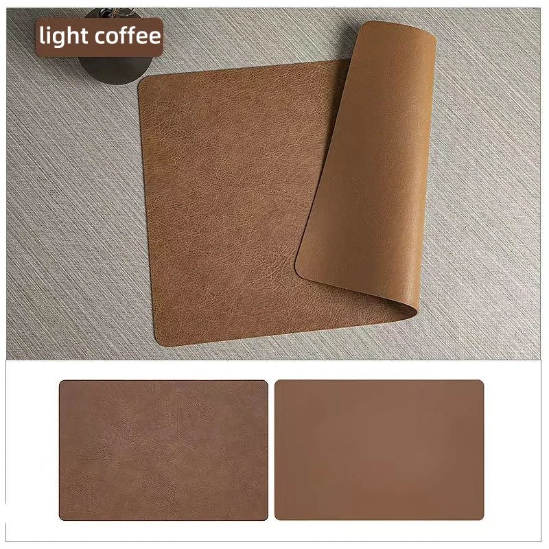 DuoMat | Double-Sided Faux Leather Placemats | Heat Resistant & Waterproof 12