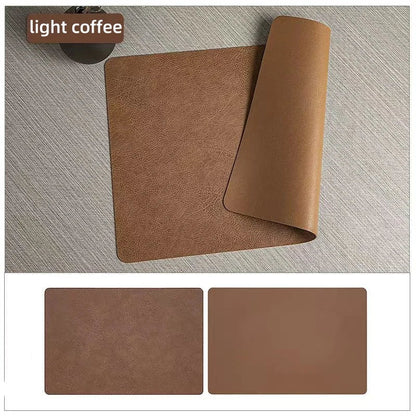 DuoMat | Double-Sided Faux Leather Placemats | Heat Resistant & Waterproof 12