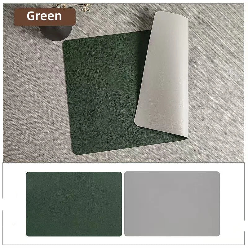 DuoMat | Double-Sided Faux Leather Placemats | Heat Resistant & Waterproof 7