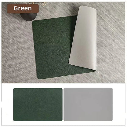 DuoMat | Double-Sided Faux Leather Placemats | Heat Resistant & Waterproof 7