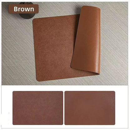 DuoMat | Double-Sided Faux Leather Placemats | Heat Resistant & Waterproof 9