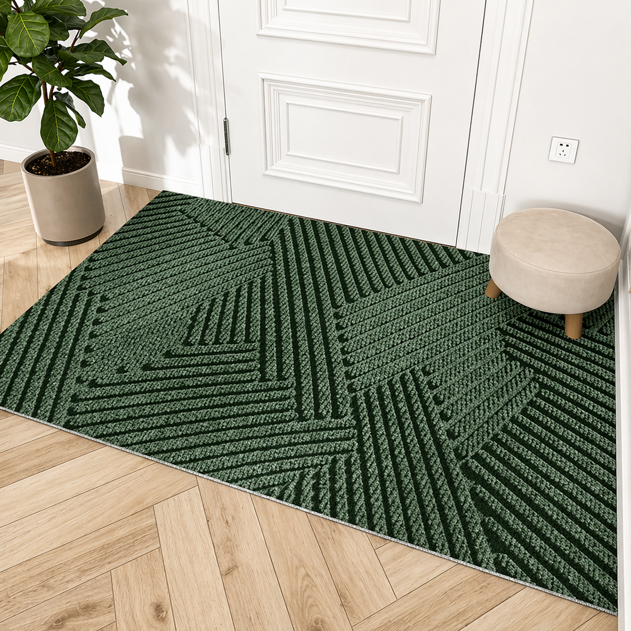 Durable Non-Slip Door Mat | Premium Outdoor Mat with Textured Surface for Superior Dirt Removal 1