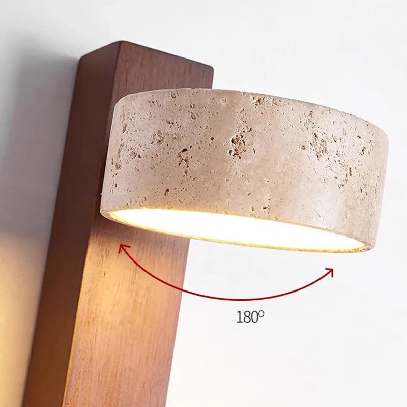 Éclat Wall Lamp | French Wabi-Sabi Headboard Light with Pull Switch 3