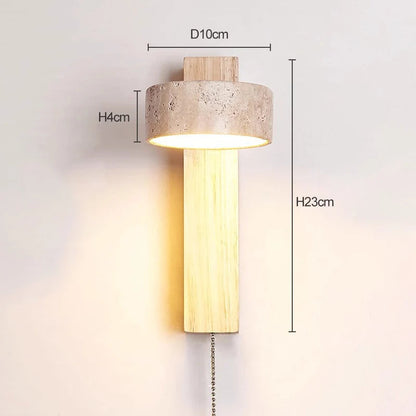 Éclat Wall Lamp | French Wabi-Sabi Headboard Light with Pull Switch 5