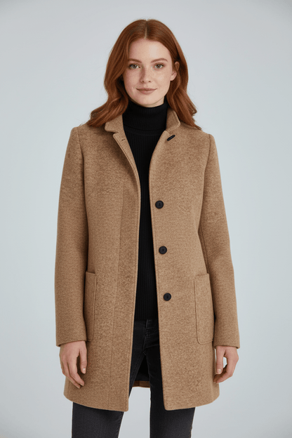 Charlotte Davies | Wool-Blend Tailored Overcoat For Women