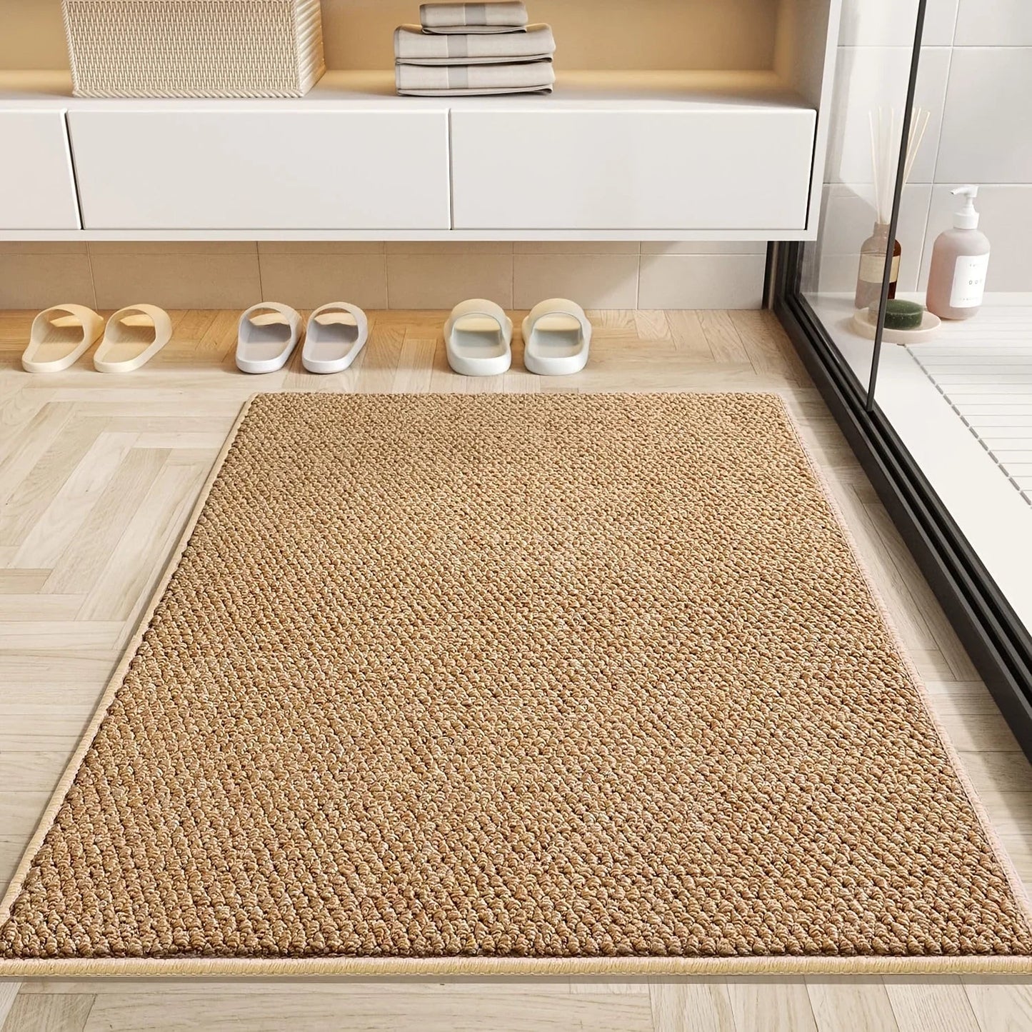 Elegant Faux Jute Doormat | Durable Non-Slip Welcome Mat for Everyday Use 0
