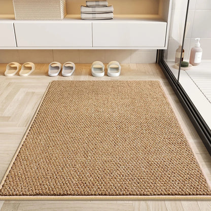 Elegant Faux Jute Doormat | Durable Non-Slip Welcome Mat for Everyday Use 0