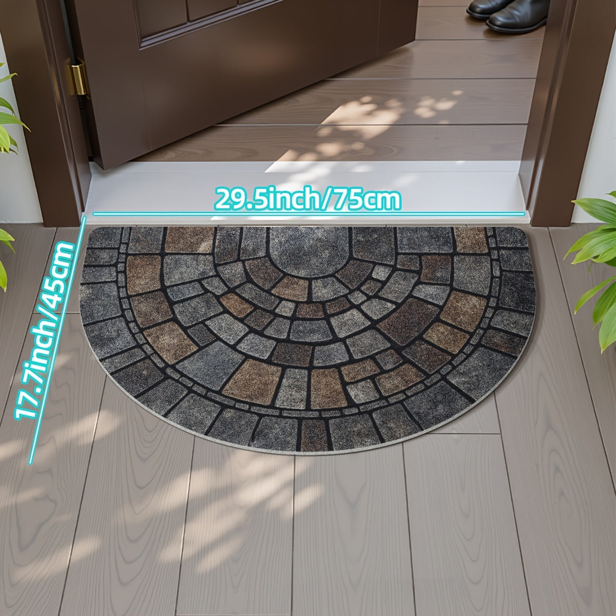 Elegant Mosaic | Door Mat with Non-Slip Backing | Durable Indoor & Outdoor Use 0