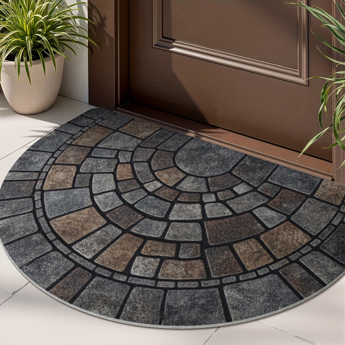Elegant Mosaic | Door Mat with Non-Slip Backing | Durable Indoor & Outdoor Use 1