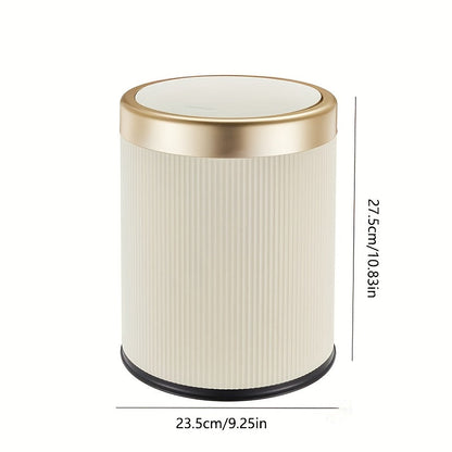 Elegant Oval Kitchen Trash Can with Odour-Sealing Design for Cleanliness 0