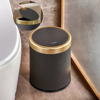Elegant Oval Kitchen Trash Can with Odour-Sealing Design for Cleanliness 5