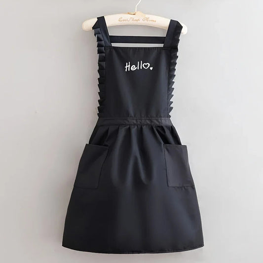 FloraBelle | Princess Style Waterproof Apron | Floral Work Uniform 0