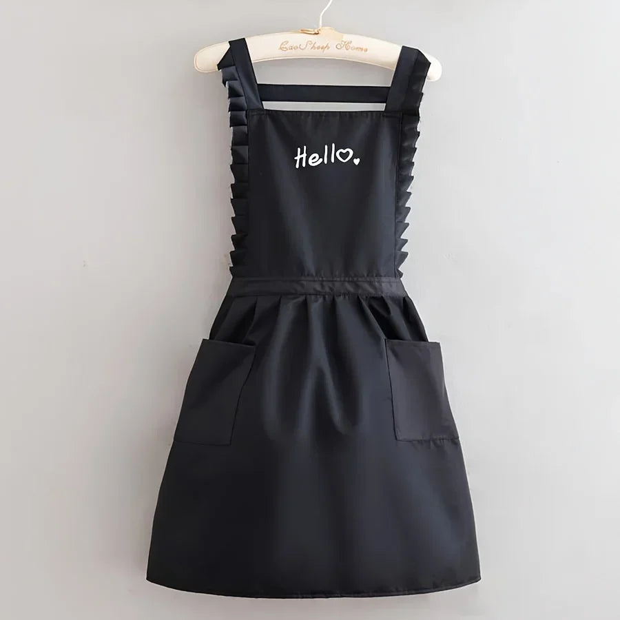 FloraBelle | Princess Style Waterproof Apron | Floral Work Uniform 2