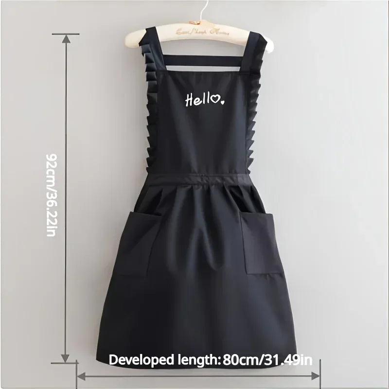 FloraBelle | Princess Style Waterproof Apron | Floral Work Uniform 4