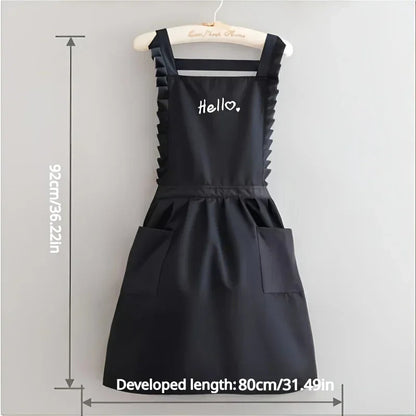 FloraBelle | Princess Style Waterproof Apron | Floral Work Uniform 4