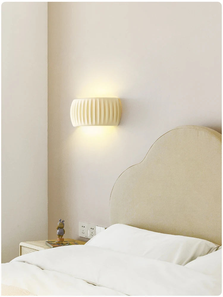 French Resin Wall Lamp | Textured Modern Sconce 0