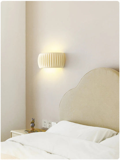 French Resin Wall Lamp | Textured Modern Sconce 0