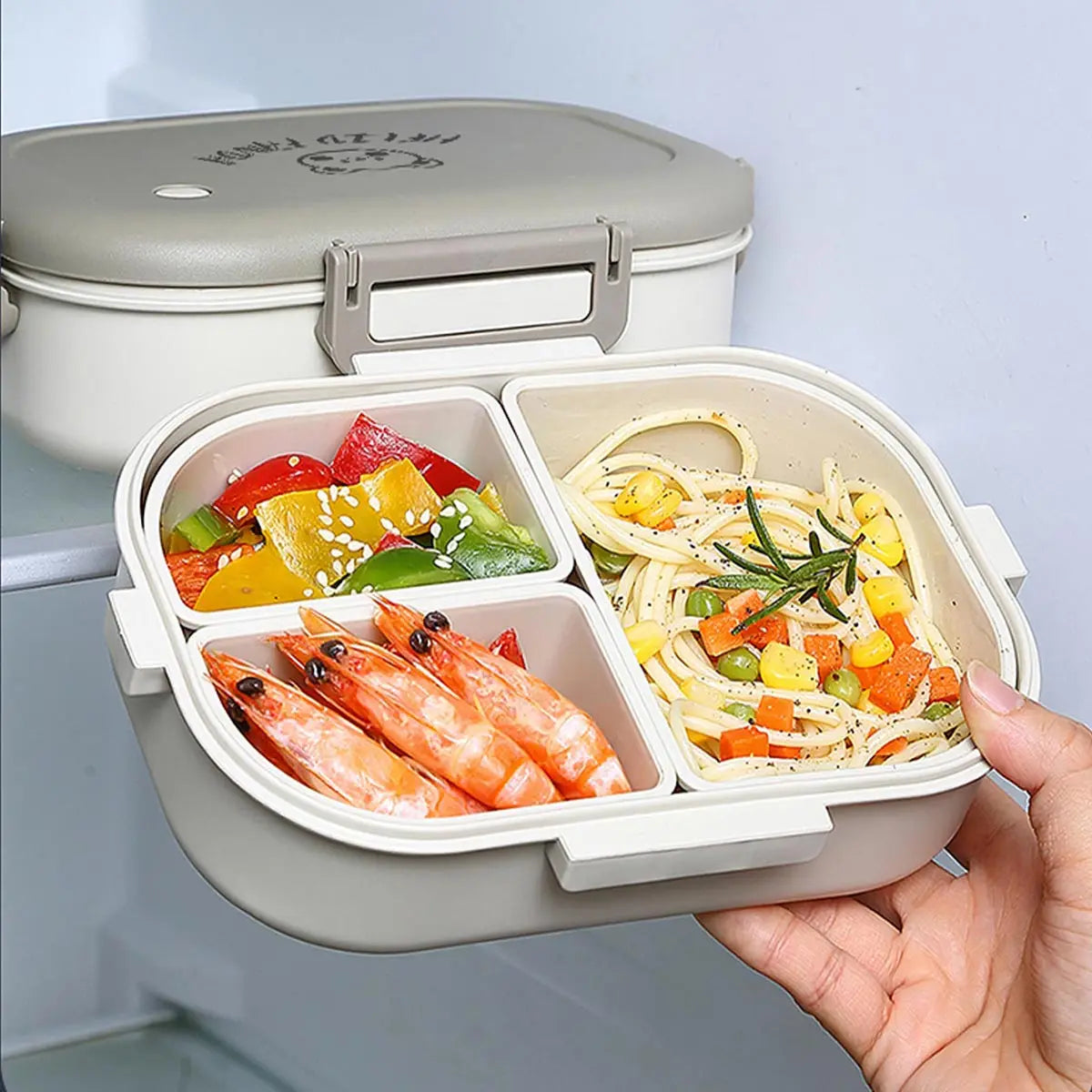 FreshMate | Portable Bento Lunch Box | Leak-Proof with 3 Compartments 5