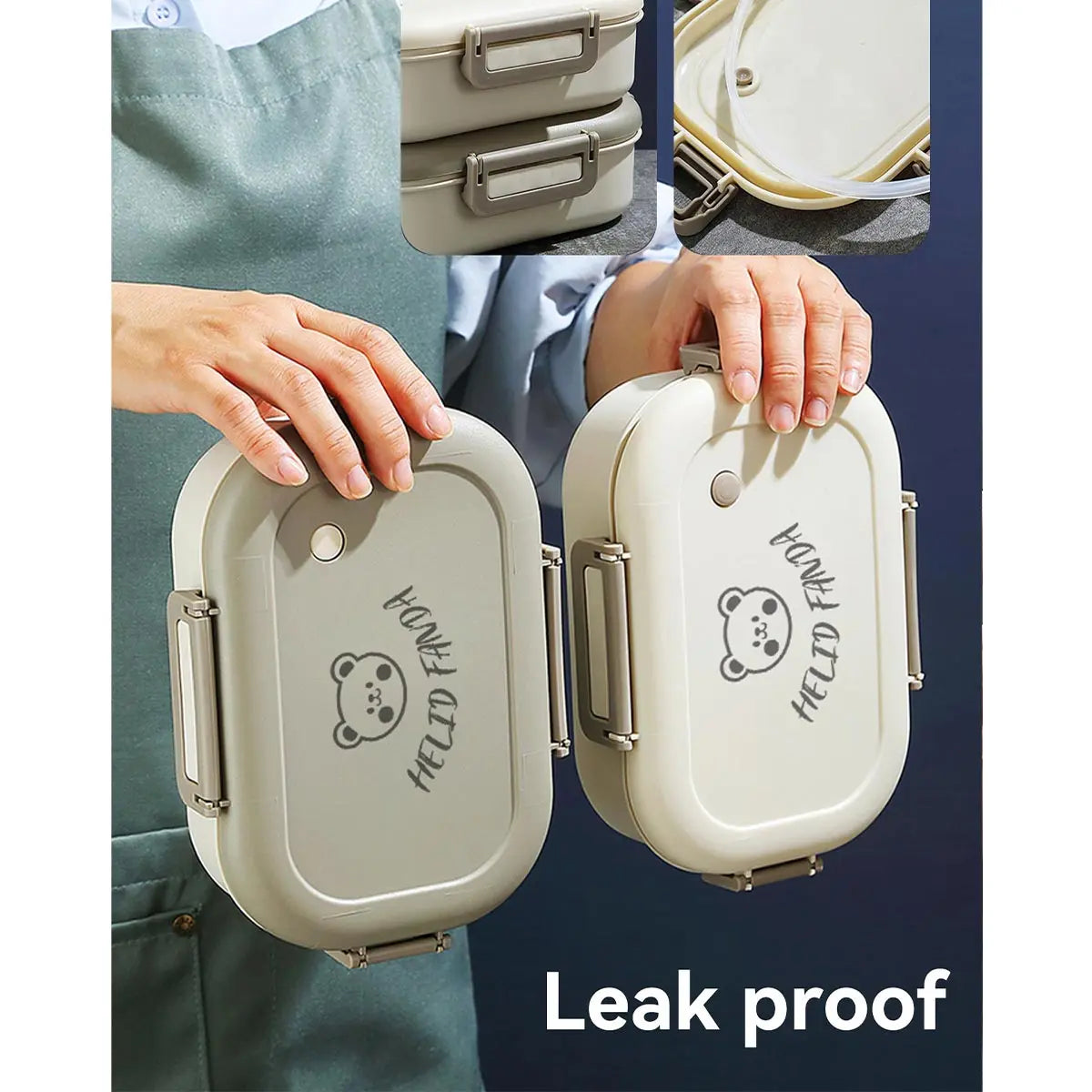 FreshMate | Portable Bento Lunch Box | Leak-Proof with 3 Compartments 6