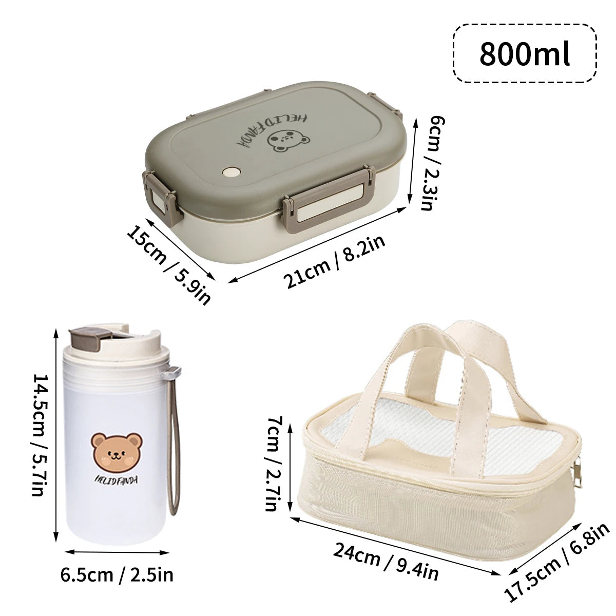 FreshMate | Portable Bento Lunch Box | Leak-Proof with 3 Compartments 7