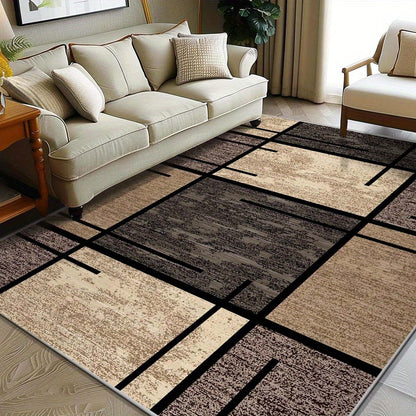 Geometric Elegance Area Rug | Modern Washable Non-Slip Carpet 0