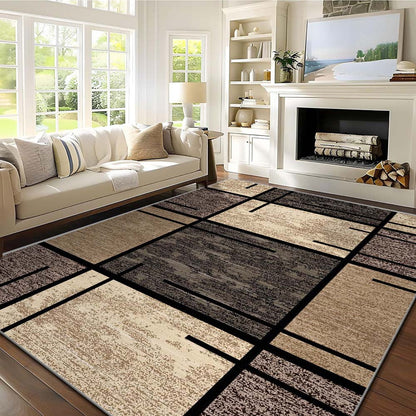 Geometric Elegance Area Rug | Modern Washable Non-Slip Carpet 3