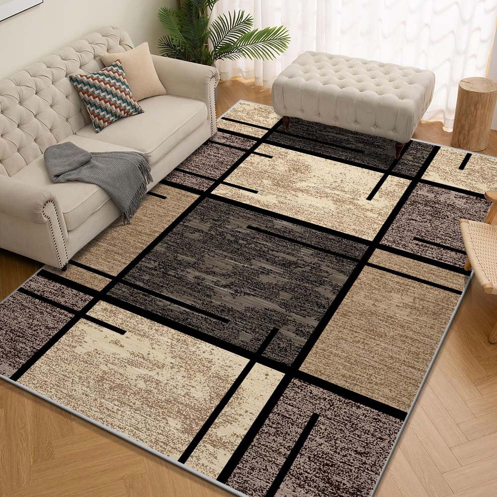 Geometric Elegance Area Rug | Modern Washable Non-Slip Carpet 4