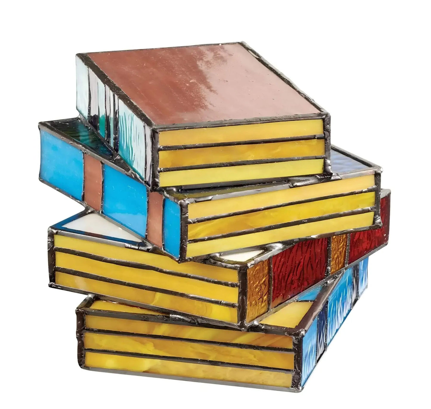 GlassArtisan | Charming Handcrafted Stained Glass Book Table Lamp 3