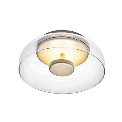 Glass LED Ceiling Light | Modern Amber & Smoke Grey Finish 3