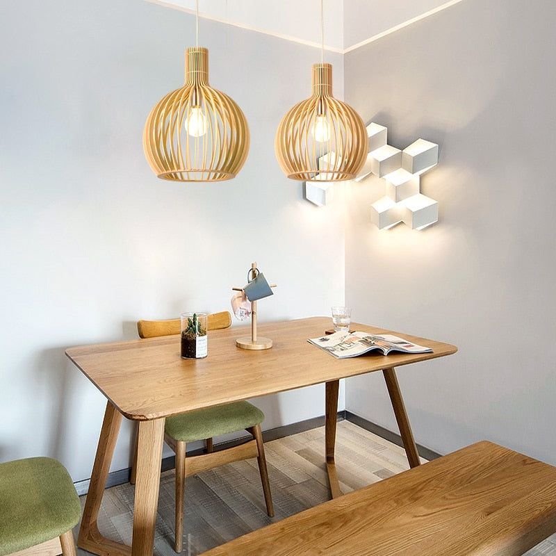Handcrafted Wooden Pendant Light | Natural Scandinavian Design 0