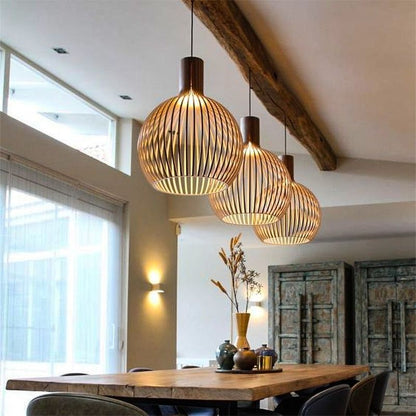 Handcrafted Wooden Pendant Light | Natural Scandinavian Design 2