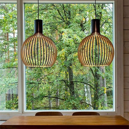 Handcrafted Wooden Pendant Light | Natural Scandinavian Design 3