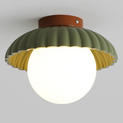 Iron Hallway Ceiling Light | Modern Glass & Metal Flush Mount 2